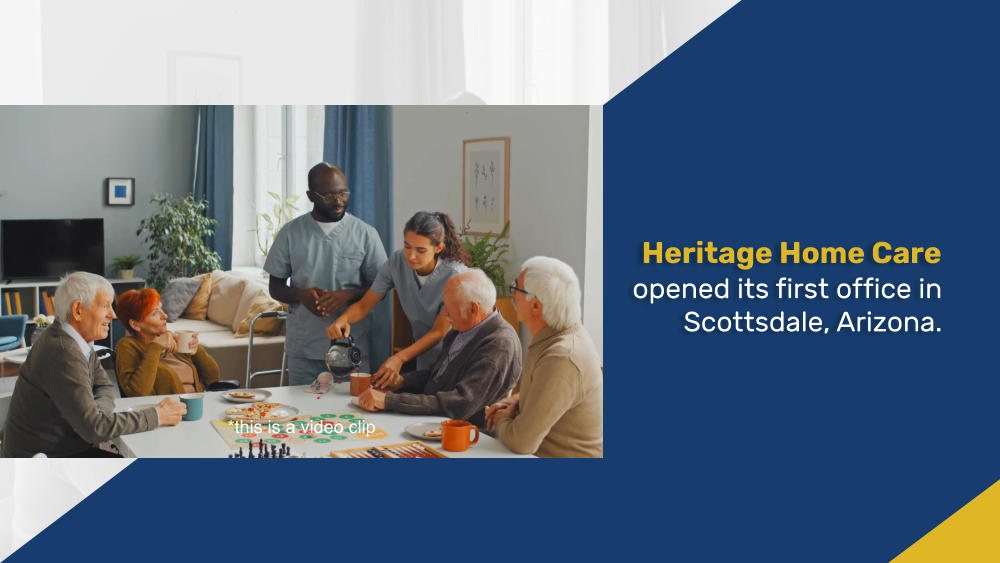 *this is a video clip opened its first office in Scottsdale, Arizona. Heritage Home Care