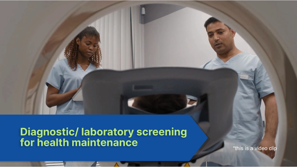 Diagnostic/ laboratory screening for health maintenance *this is a video clip