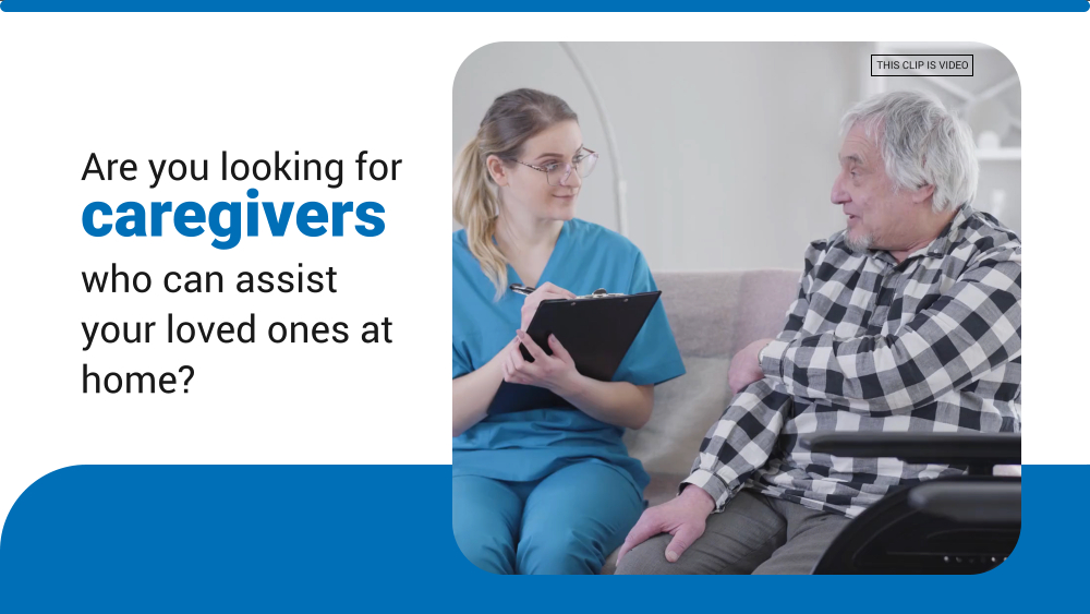 Are you looking for  caregivers who can assist your loved ones at home? THIS CLIP IS VIDEO